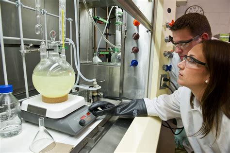 Chemists at work in a laboratory