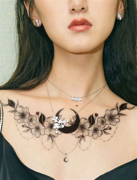 Chest tattoo designs for women