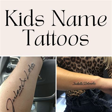 Children's name tattoos