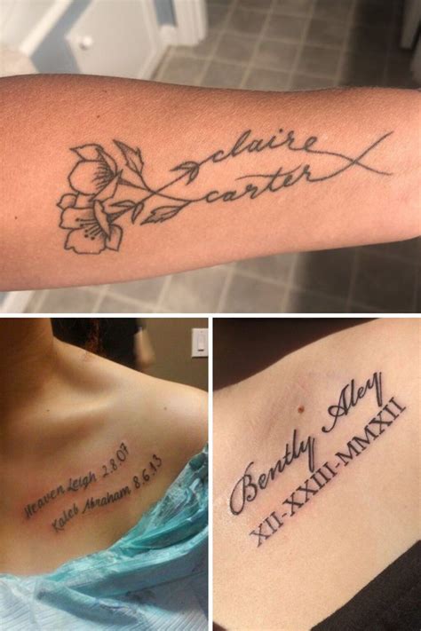 Designs for tattoos of children's names