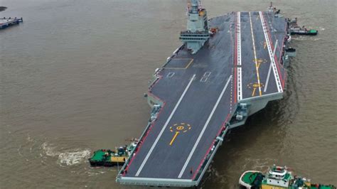 China's new aircraft carrier flight deck