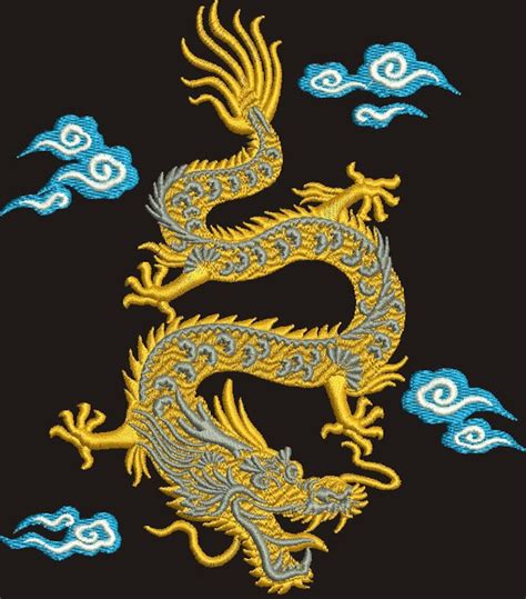 Chinese dragon embroidery