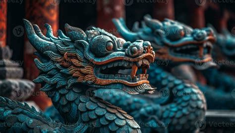 Chinese dragon sculpture