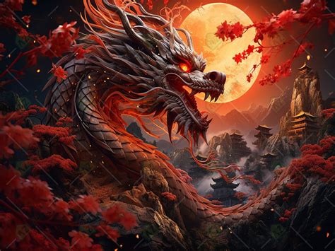 Chinese dragon wall