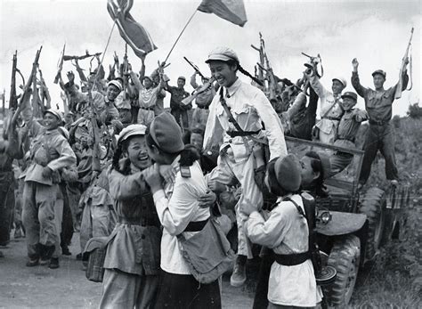 Chinese Soldiers Marching in Korean War