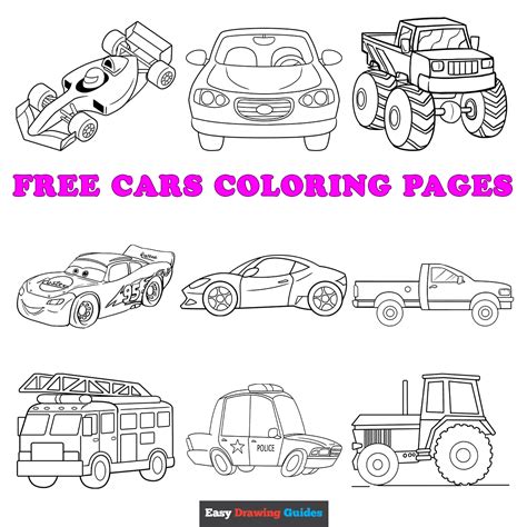 Choosing the right car coloring pages