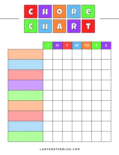 Chore Chart Designs Example