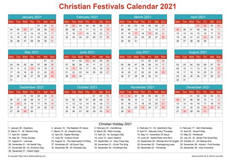 Christian Calendar