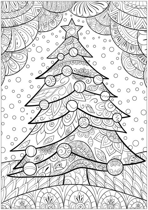 Christmas Abstract Coloring Pages