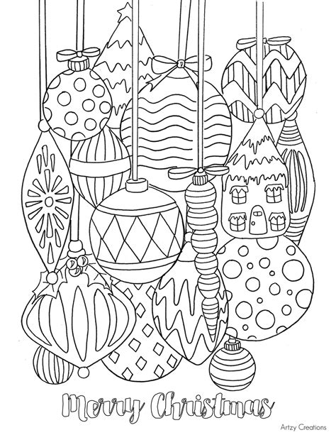 Christmas coloring pages for self-expression