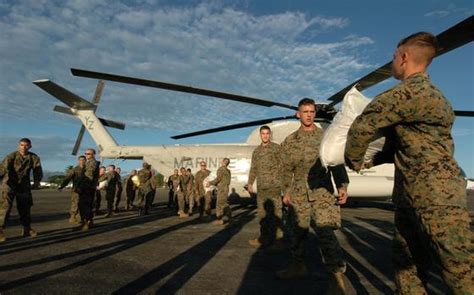 Disaster relief efforts at Clark Air Base