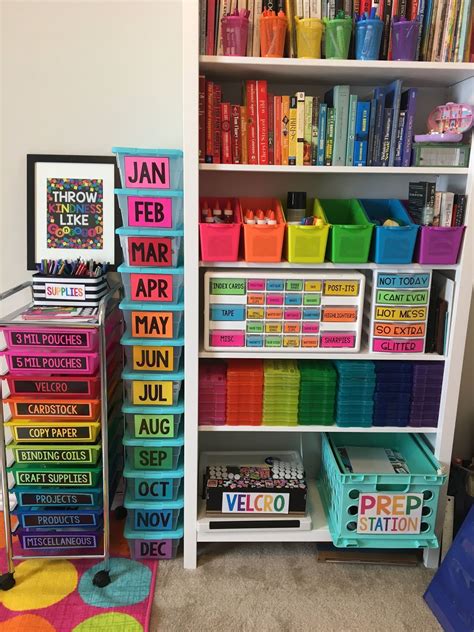 Classroom organization with a dry erase board