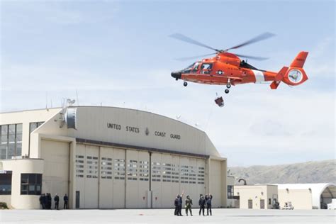 Coast Guard helicopter in flight