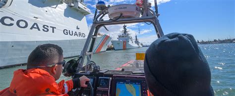 Coast Guard members relaxing after work