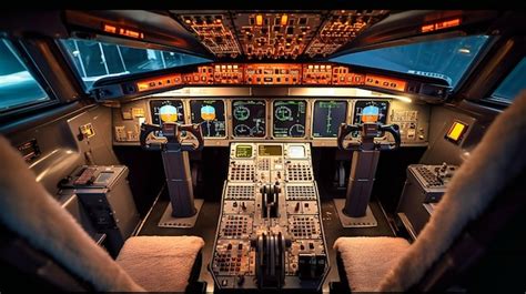 A cockpit featuring advanced technology