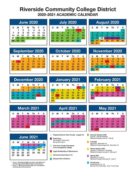 College Academic Calendars