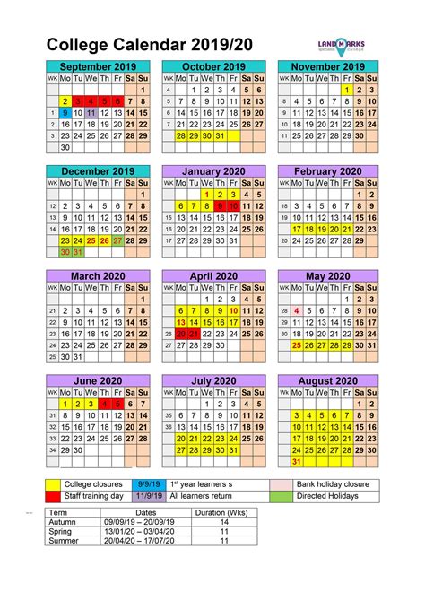 College Calendar