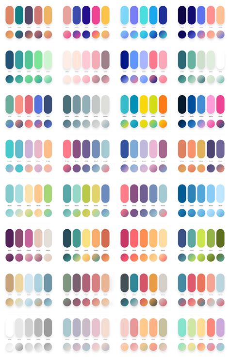 Color palette and typography for calendar design