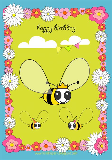 Colorful Free Printable Birthday Cards