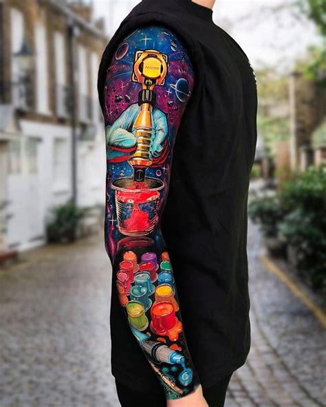 Colorful Sleeve Tattoos