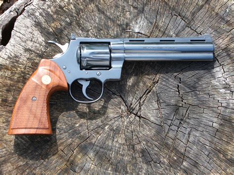 A Colt Python revolver, showcasing its sleek and powerful design