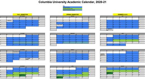 Columbia Law Calendar Productivity