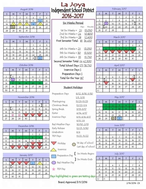 Comal ISD Calendar Structure