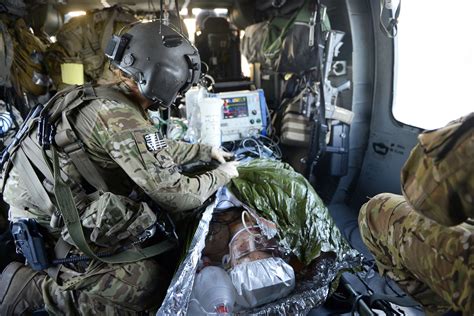 Combat medic patient transfer, moving a patient to a medical facility