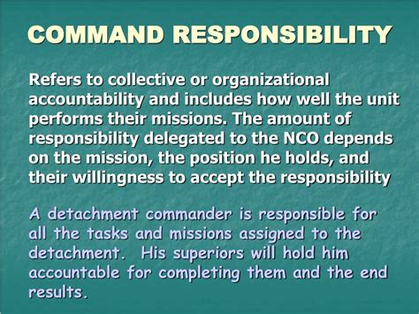 A commander taking responsibility for their actions and decisions