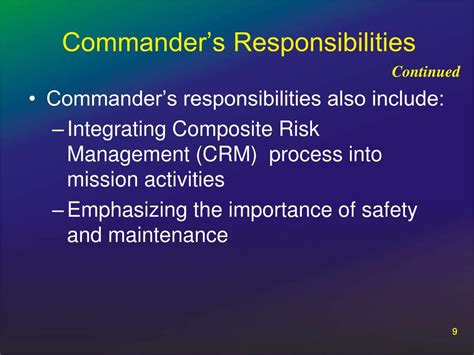 Commanders' Responsibilities