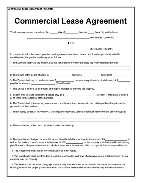 Commercial Lease Agreement