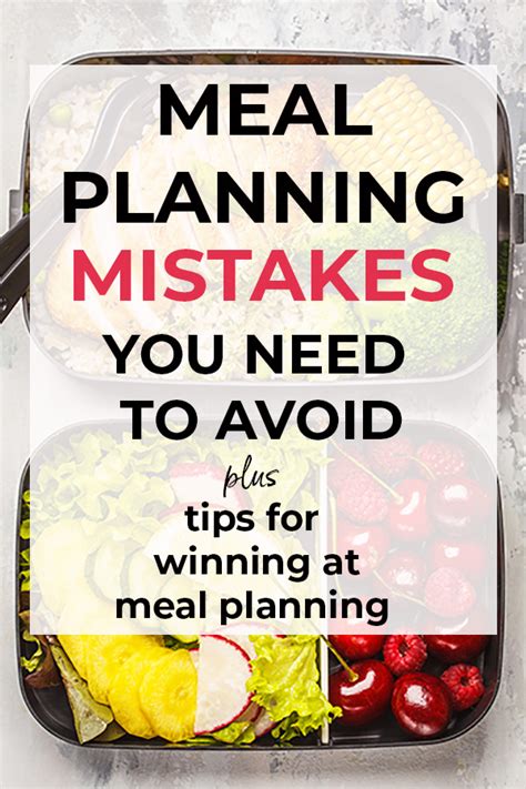 Common Meal Planning Mistakes