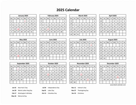 common uses for 2025 one page printable calendar