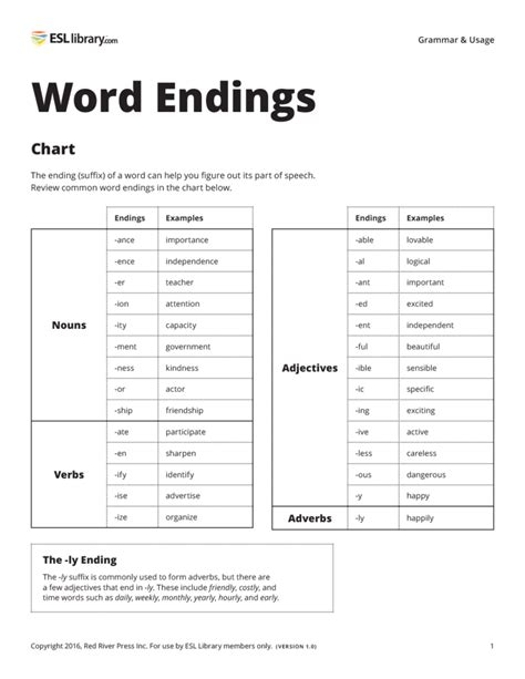 Common words ending with the suffix the