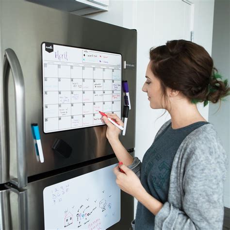 Compact fridge calendars for busy families