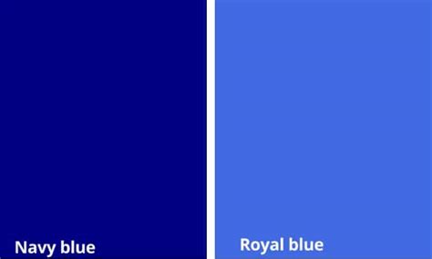 Comparison of Royal and Navy Blue