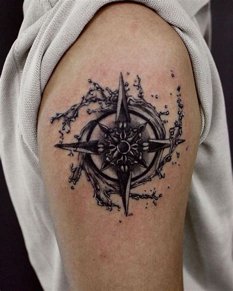 Compass tattoo design