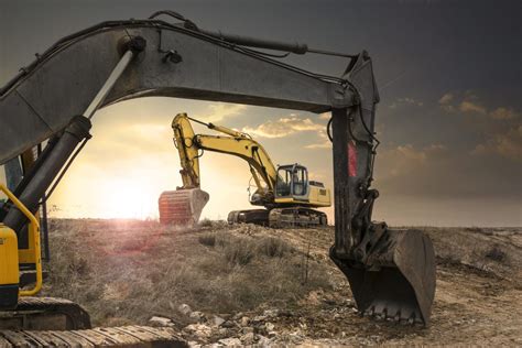 A construction site with heavy equipment weighing around 10 tons