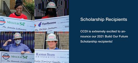 Construction scholarship program recipients