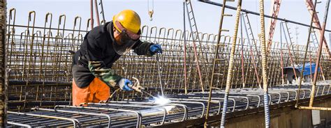 Welder working on a construction site