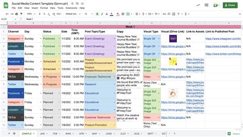 Description of Content Calendar Tools