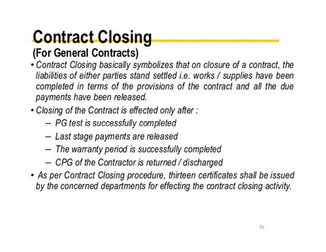 Contract Closure