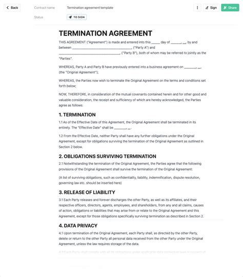 Contract Termination Process