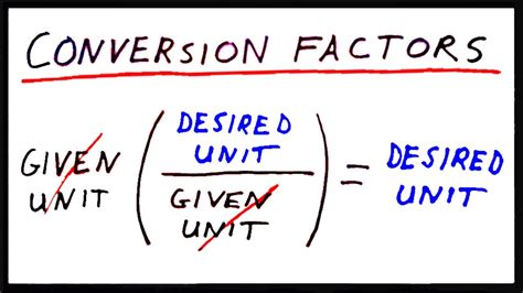 Understanding the conversion factor