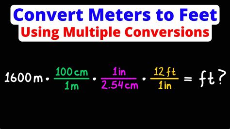 Instant conversion of meters to feet