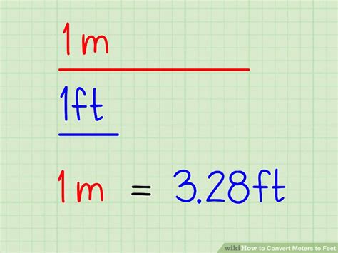 Steps to convert feet to meters