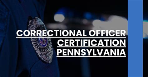 Correctional Officer Certification