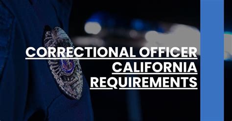 Correctional Officer Requirements