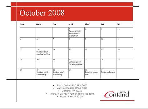 Cortland Calendar Benefits