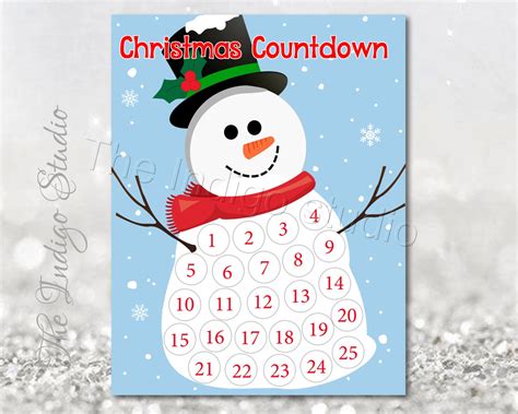 Cotton ball snowman Advent calendars